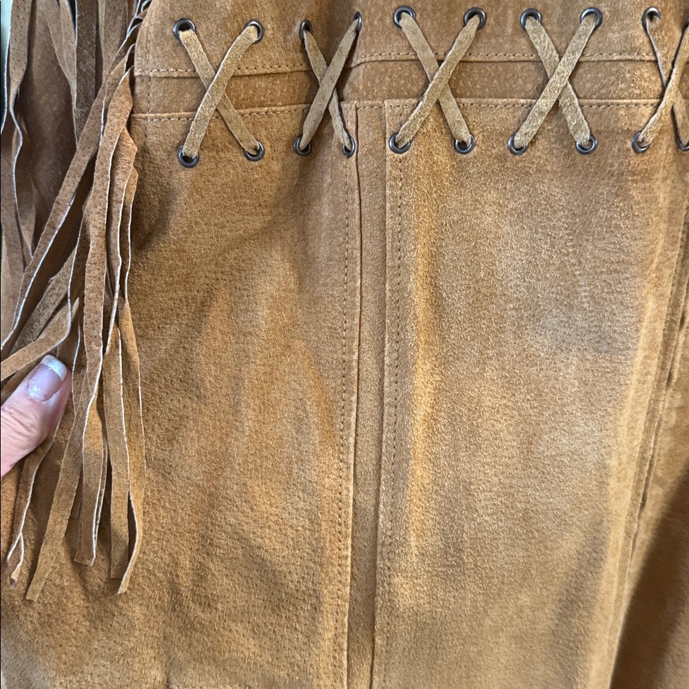 VTG Men’s EXCELLED FRINGE SUEDE LEATHER JACKET LG - Picture 9 of 14